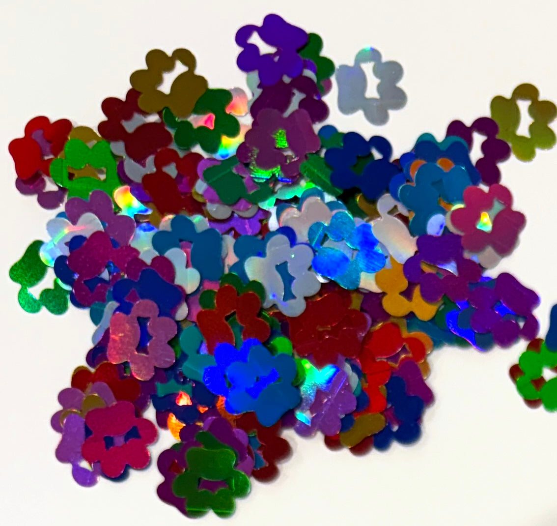 Rainbow Paw Print Glitter Shapes/Confetti