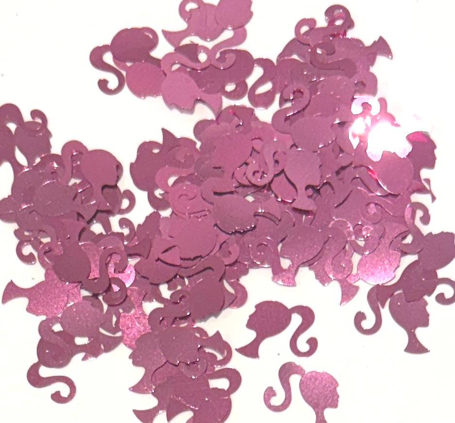 Pink/Purple Barbie Glitter Shapes/Confetti
