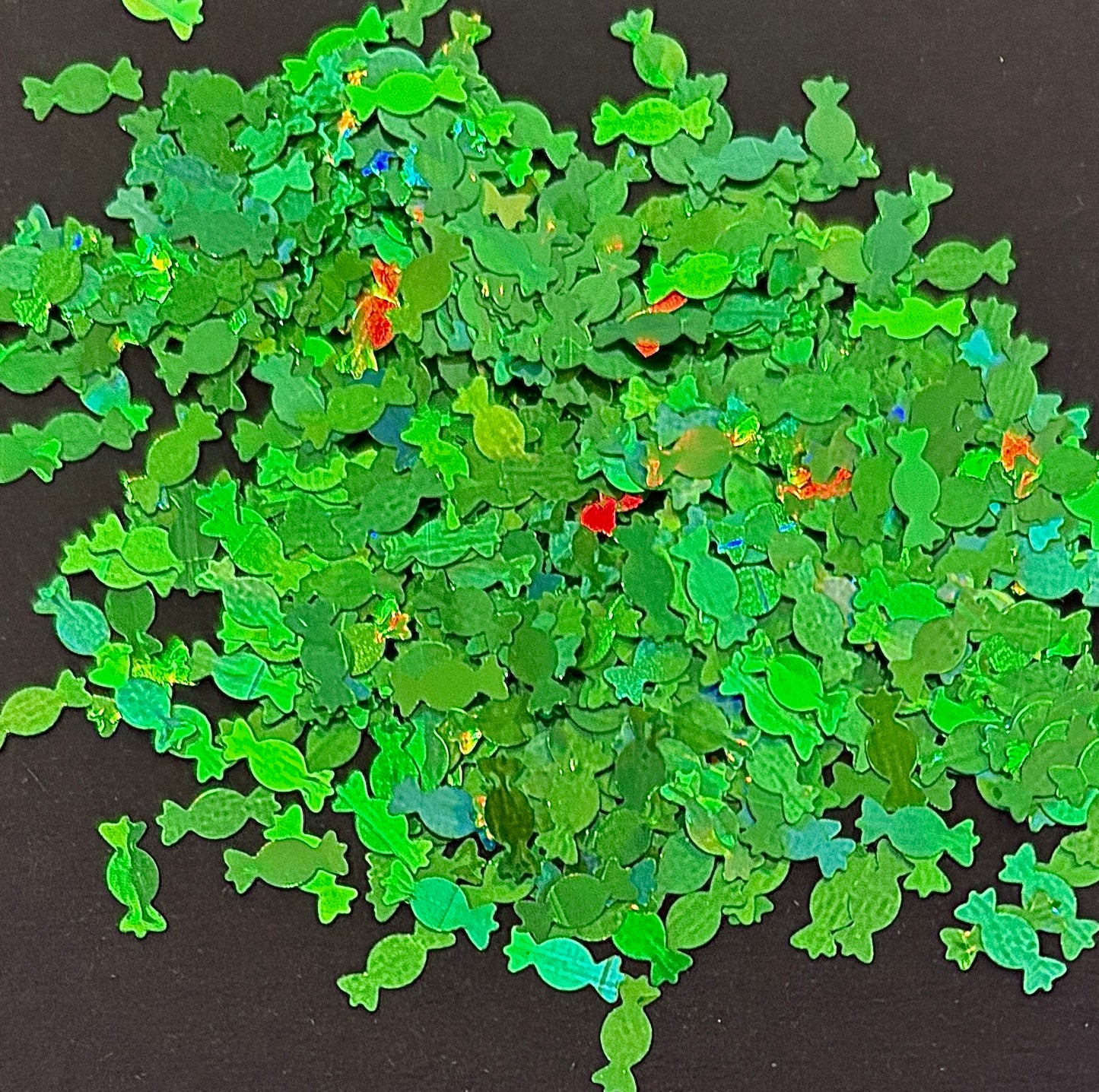 Holographic Green Candy/Sweets Glitter Shapes/Confetti (Copy)