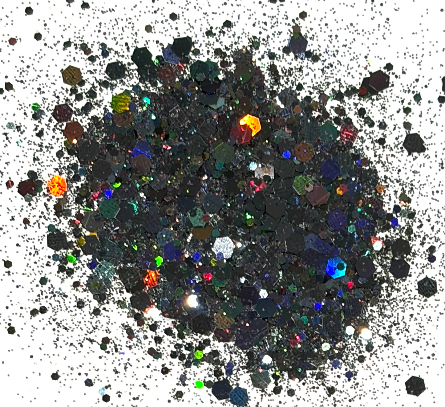 Black Magic - Chunky/Fine Mix Black Holographic Glitter