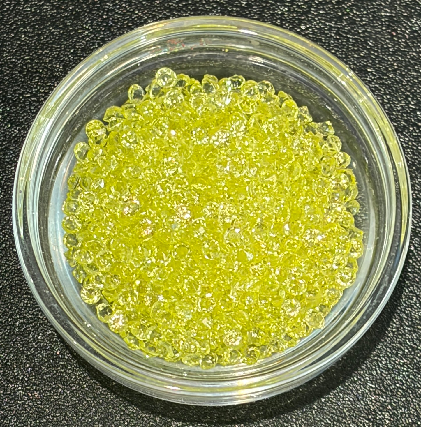 Lemon Yellow - 3mm Pointback Crystal Rhinestones - 125g Bag