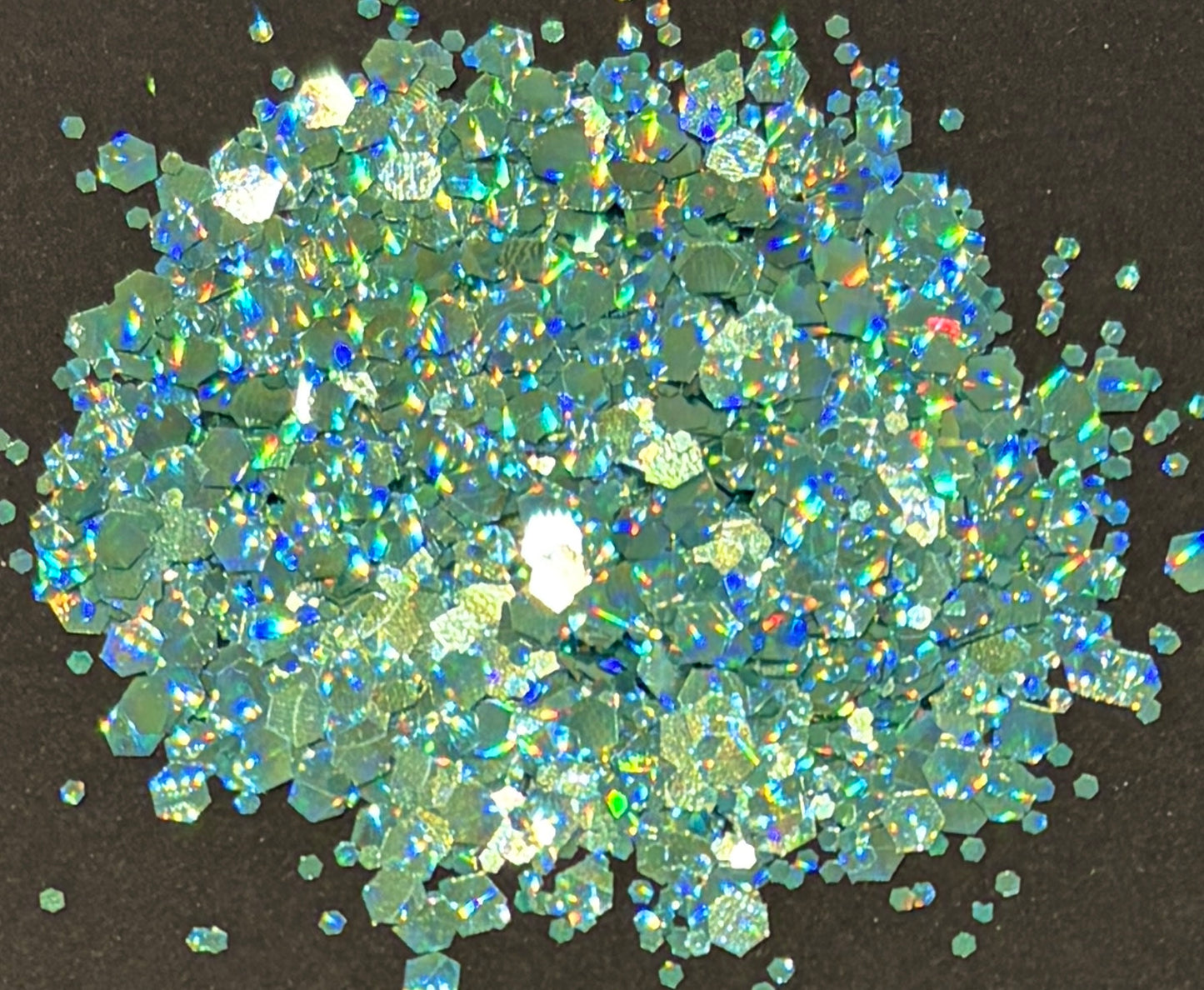 Siberian Iris - Chunky Teal 5D Holographic Glitter