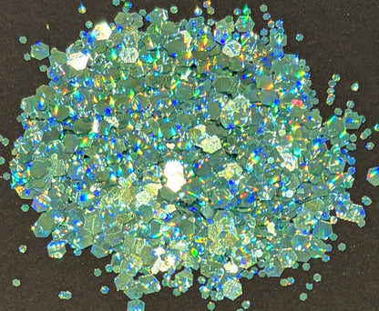 Siberian Iris - Chunky Teal 5D Holographic Glitter