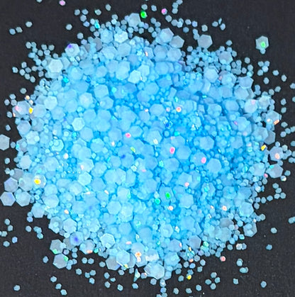 Sky Rocket - Chunky Glow In The Dark Blue Glitter