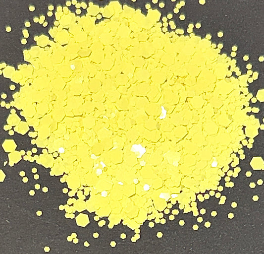 Daffodil - Chunky Pale Yellow Satin Glitter