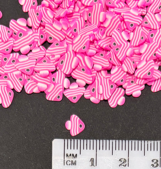 Pink Fish Polymer Clay Slices - 20g Bag