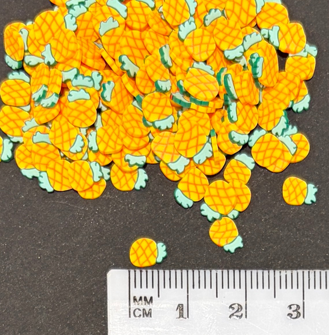 Pineapple Polymer Clay Slices - 20g Bag