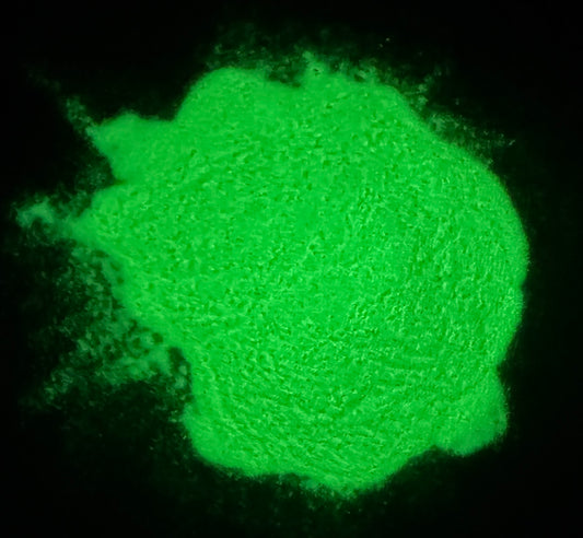 Glow White/Green - Glow In The Dark White Mica Powder - 10g