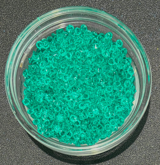 Sea Green - 3mm Pointback Crystal Rhinestones - 122g Bag
