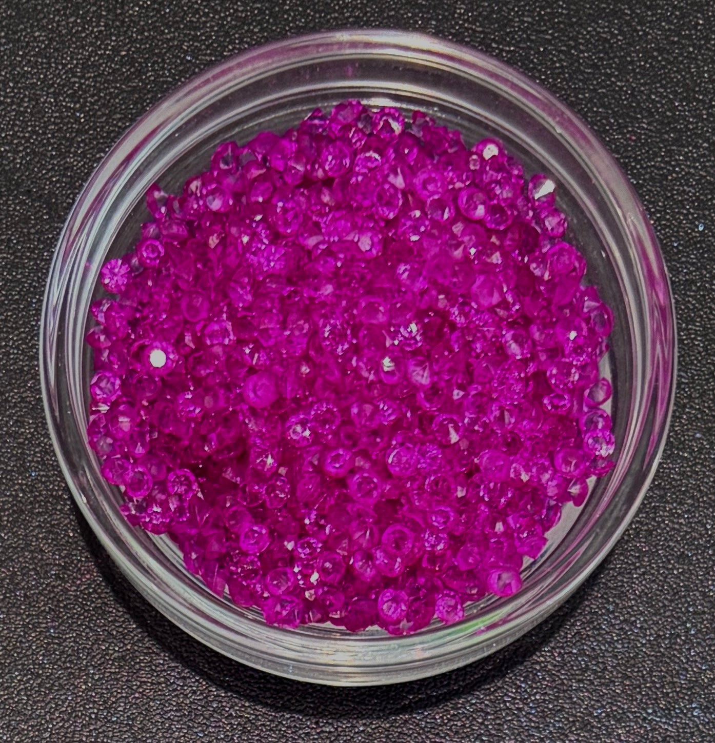 Magenta - 3mm Pointback Crystal Rhinestones - 125g Bag