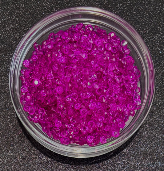 Magenta - 3mm Pointback Crystal Rhinestones - 122g Bag