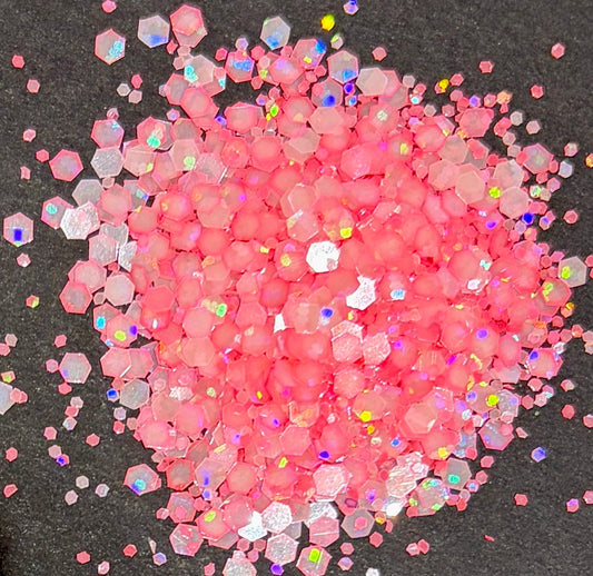Pink Radiance - Chunky Glow In The Dark Pink Glitter