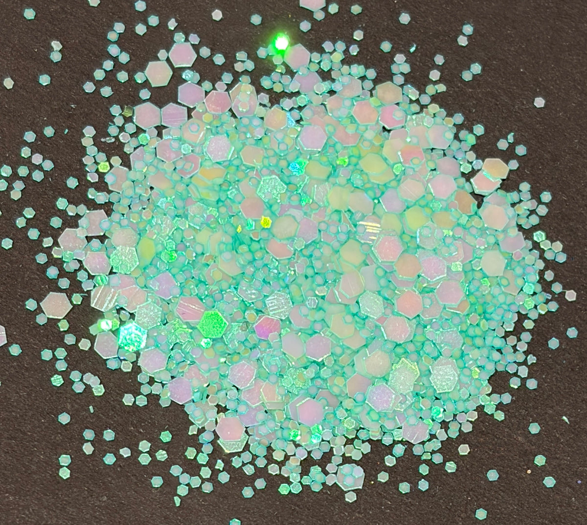 Mint Crisp - Chunky Glow In The Dark Pale Mint Colour Shift Glitter