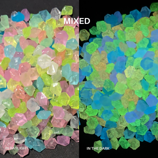 Glow In The Dark Mini Pebbles 4mm - 120g Bag