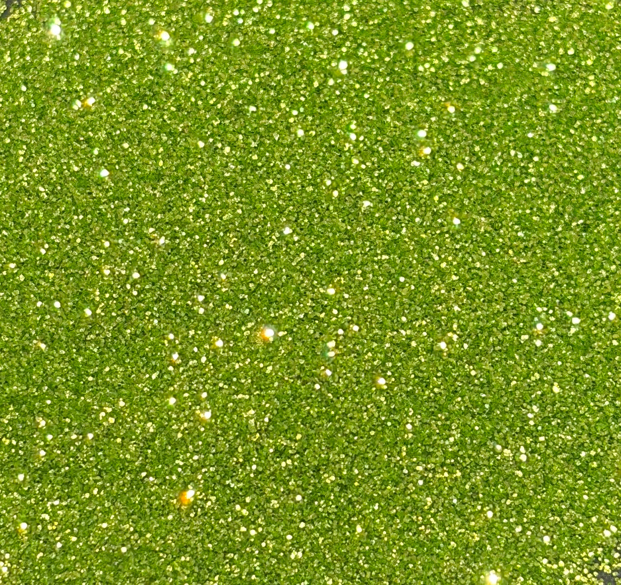 Pixie fine green glitter flakes with metallic shine for craft projects