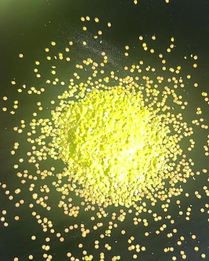 Canna Lily - Small Round Chunky Yellow/Orange Colour Shift Glitter