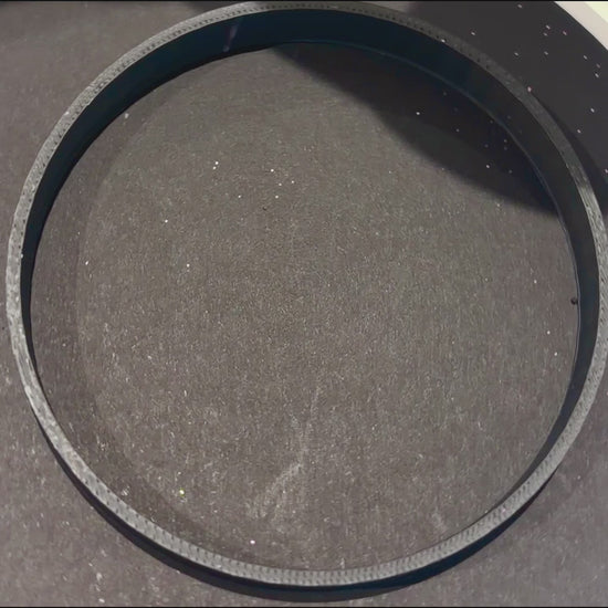 Slow video of fine pink glitter called Candytuft falling